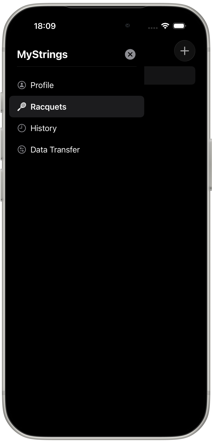 MyStrings sidebar menu